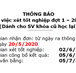 Thông báo về việc xét tốt nghiệp đợt 1 – 2020 (Dành cho SV khóa cũ học lại)